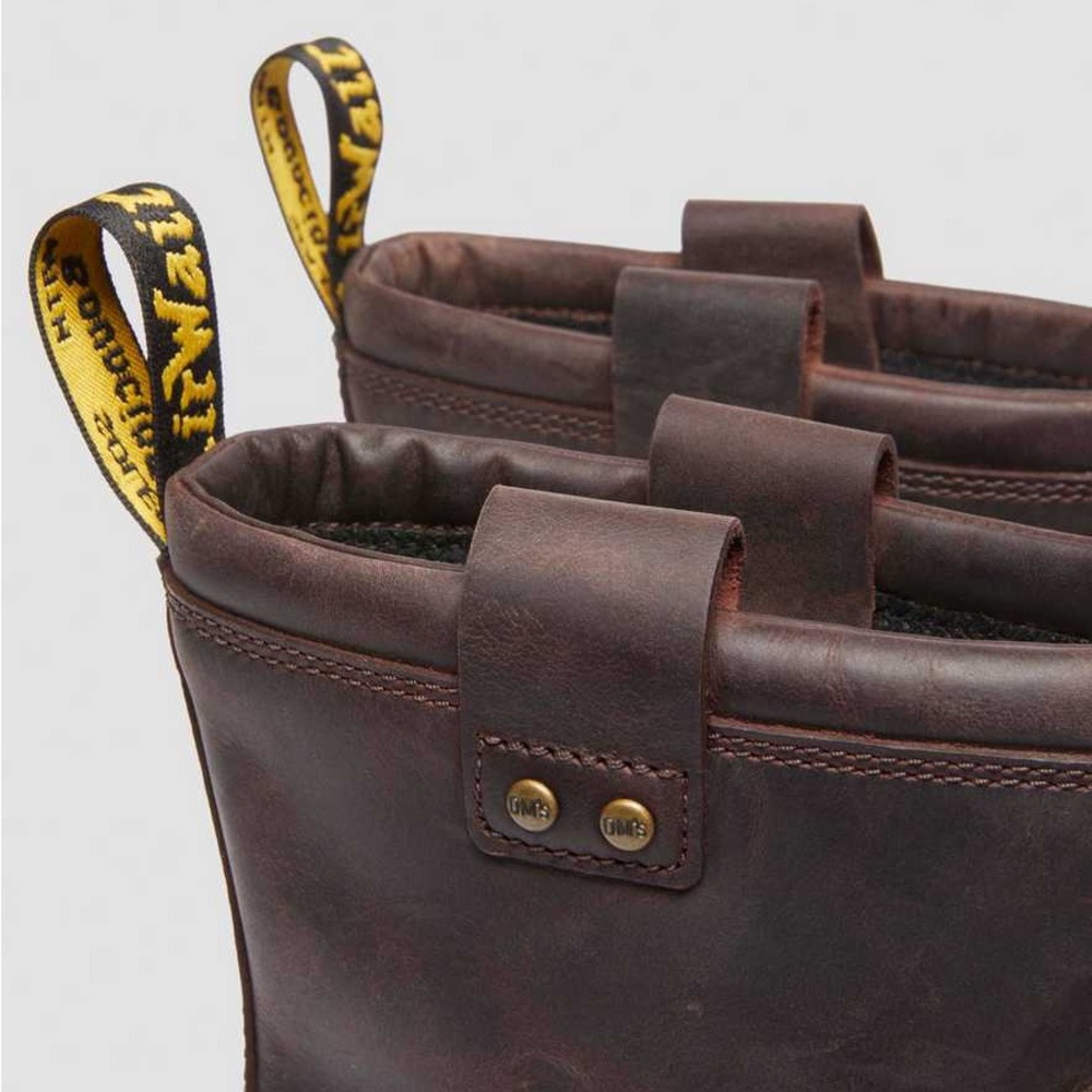 Dr. Martens Dark Brown Anistone Boots - Picture 7 of 9